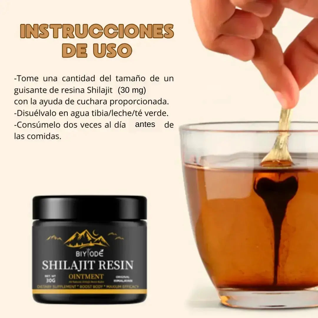 Biyodé Shilajit Resin - Resina Pura del Himalaya 30g